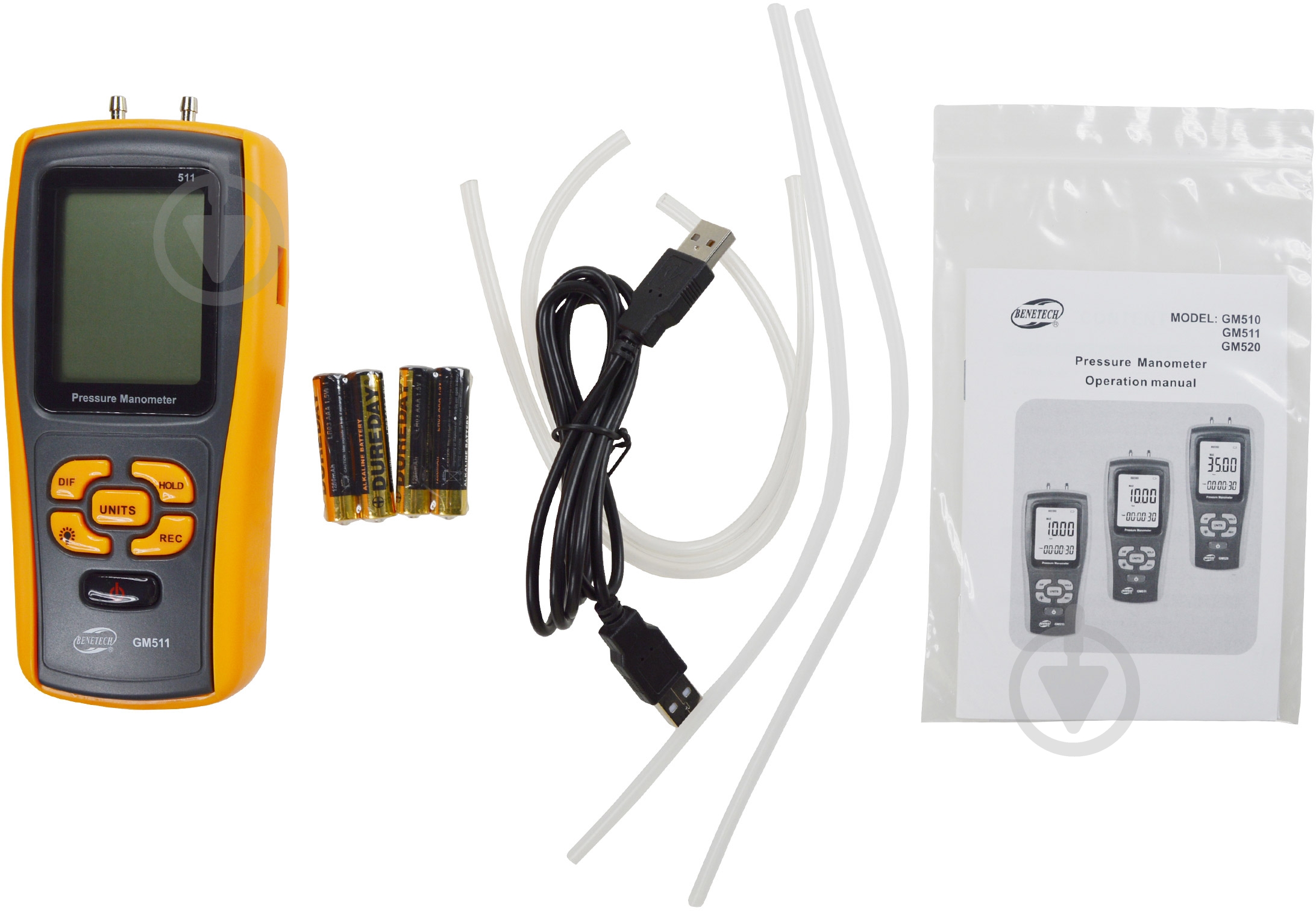 Микроманометр дифференциальный BENETECH GM511 - фото 3 Микроманометр дифференциальный BENETECH GM511 - фото 3