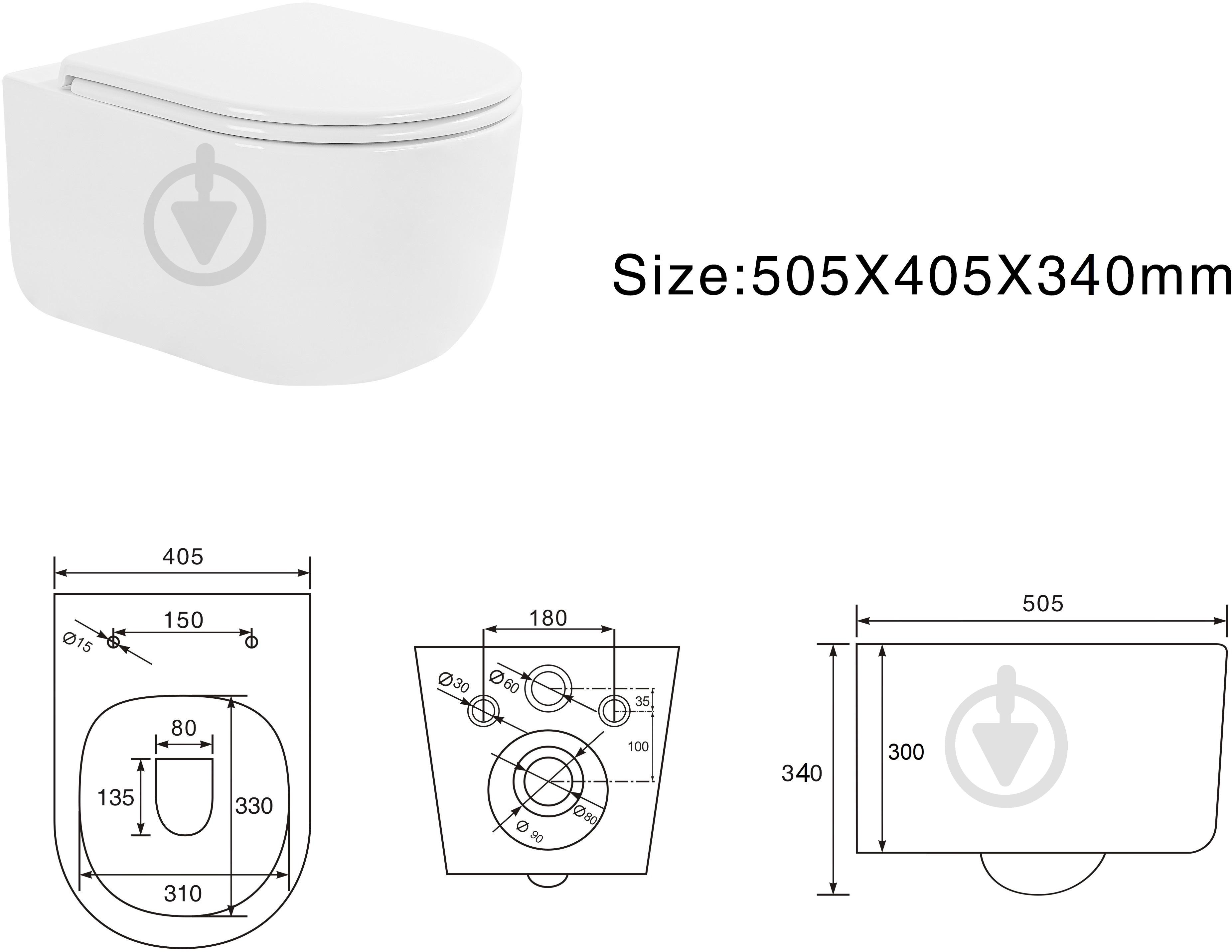 Унітаз підвісний EGO STYLE NEW TORNADO сидіння Duroplast SLIM soft-close - фото 5 Унітаз підвісний EGO STYLE NEW TORNADO сидіння Duroplast SLIM soft-close - фото 5