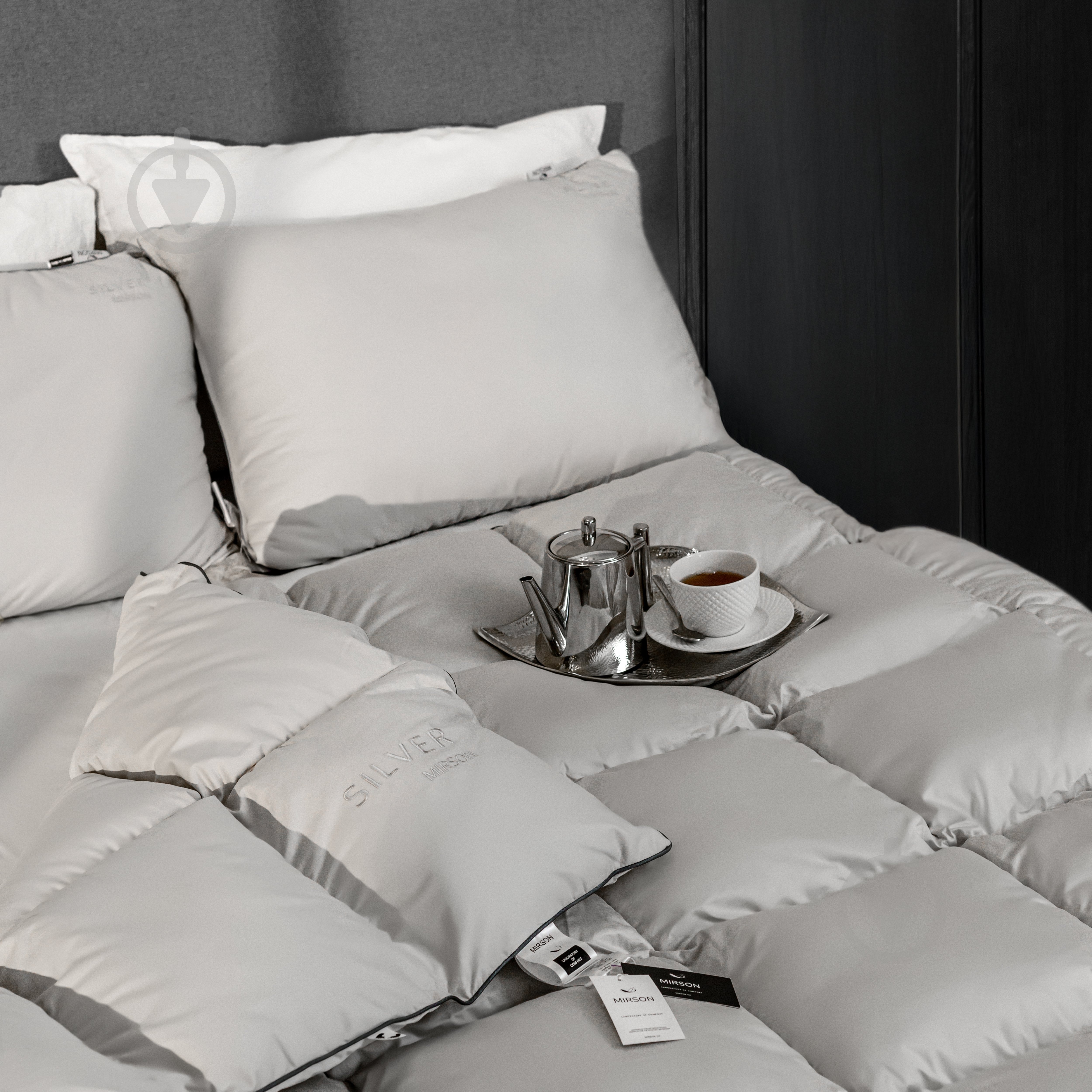 Ковдра пухова № 067 Silver Cloud зима+ 140x205 см MirSon срібний - фото 3 Ковдра пухова № 067 Silver Cloud зима+ 140x205 см MirSon срібний - фото 3