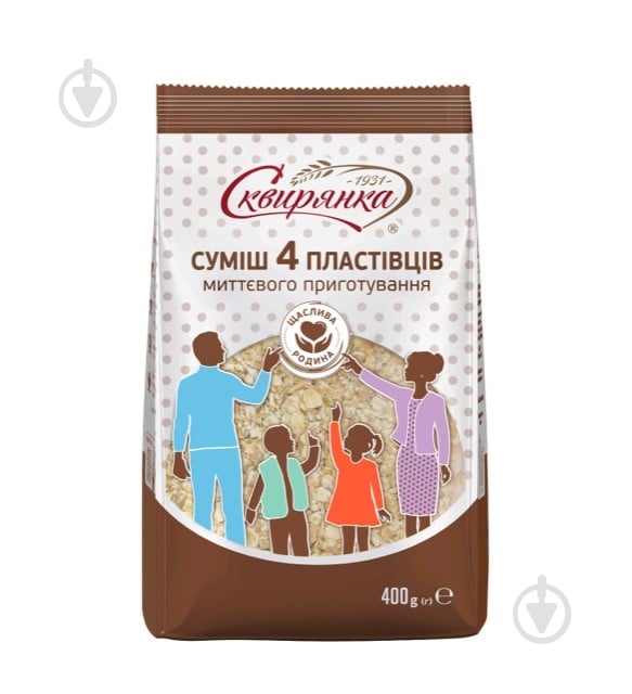 Смесь Сквирянка 4 хлопьев 400 г - фото 1 Смесь Сквирянка 4 хлопьев 400 г - фото 1
