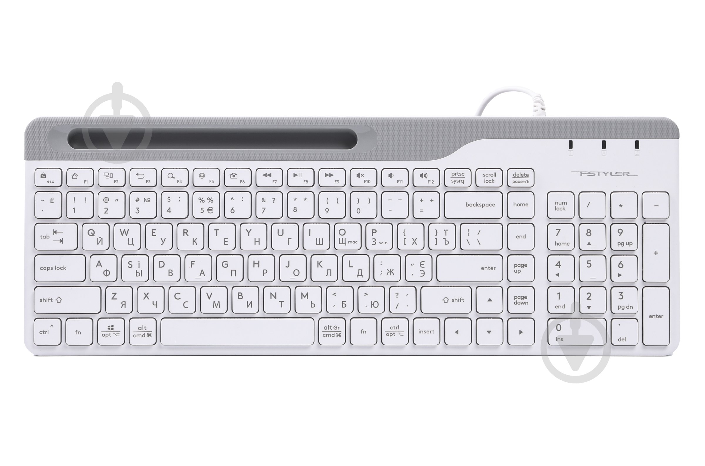 Клавиатура A4Tech (FK25 (White)) USB white - фото 1 Клавиатура A4Tech (FK25 (White)) USB white - фото 1