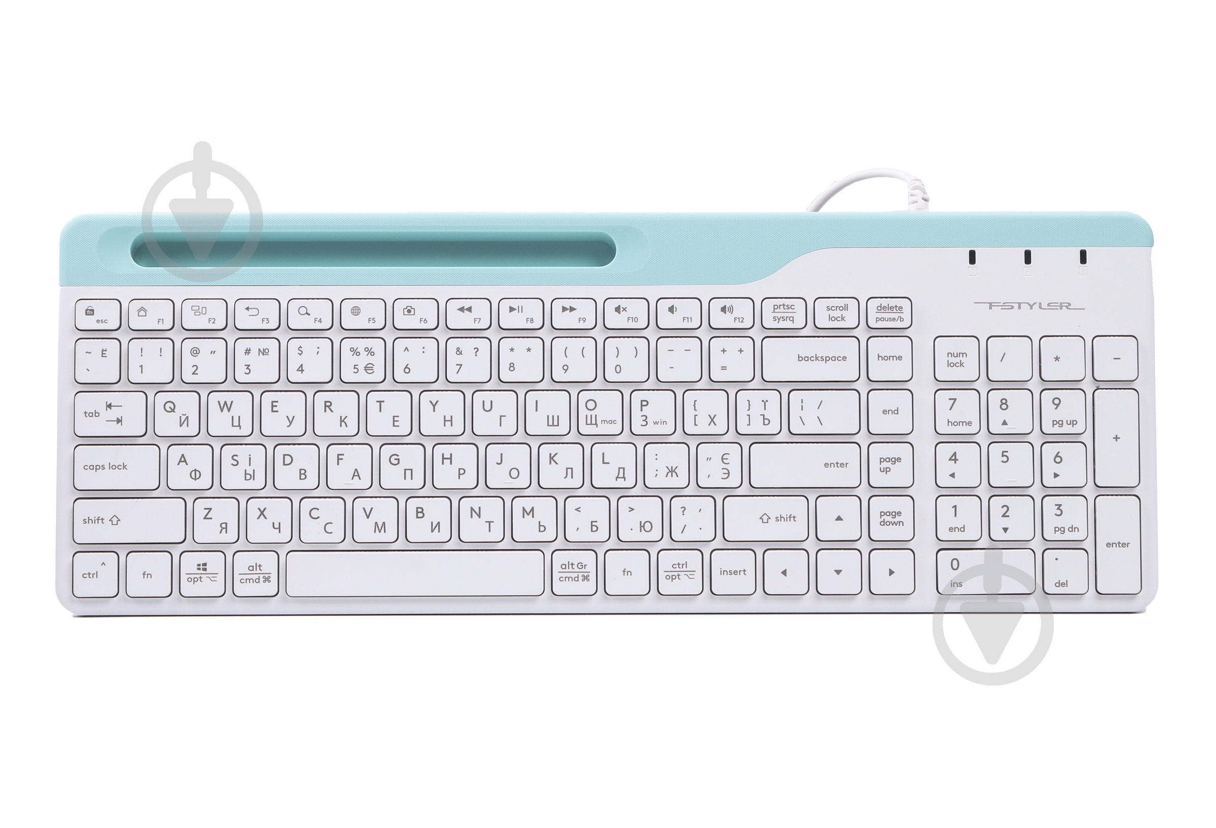 Клавиатура A4Tech (FK25 (White)) USB white - фото 2 Клавиатура A4Tech (FK25 (White)) USB white - фото 2