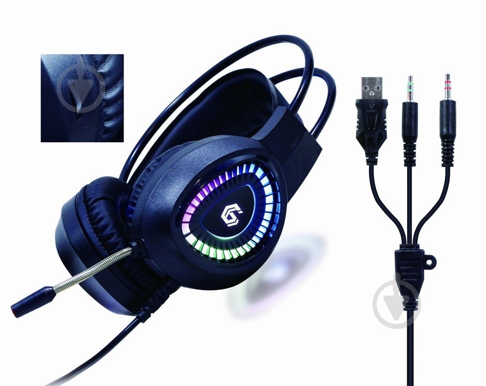 Комплект клавиатура и мышь Gembird 4-в-1 с RGB подсветкой - фото 4