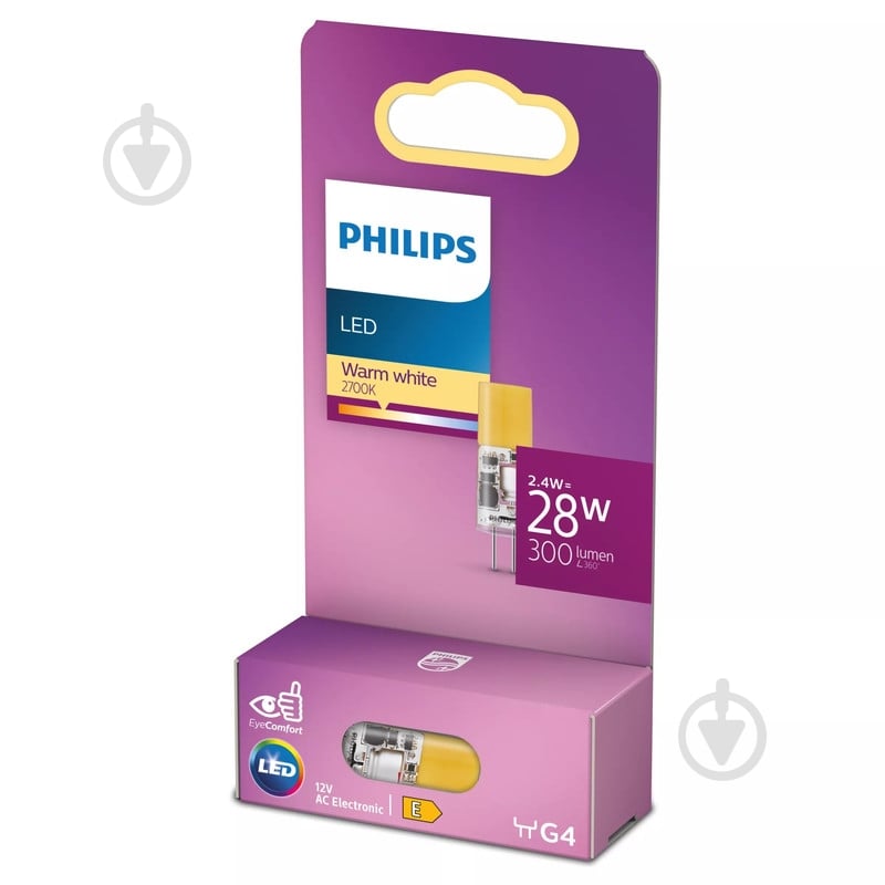 Лампа светодиодная Philips 2,4 Вт G4 G4 220 В 929003779158 - фото 2