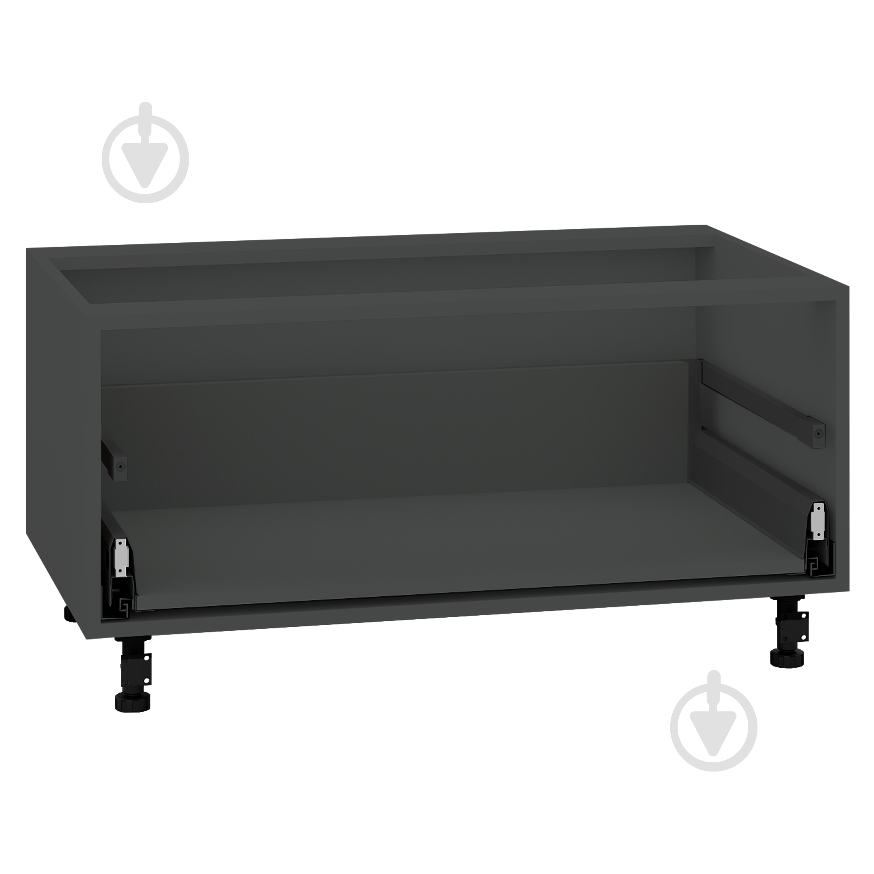 Тумба нижняя LuxeForm с тандембоксом Hettich 900x460x507 мм графит - фото 1
