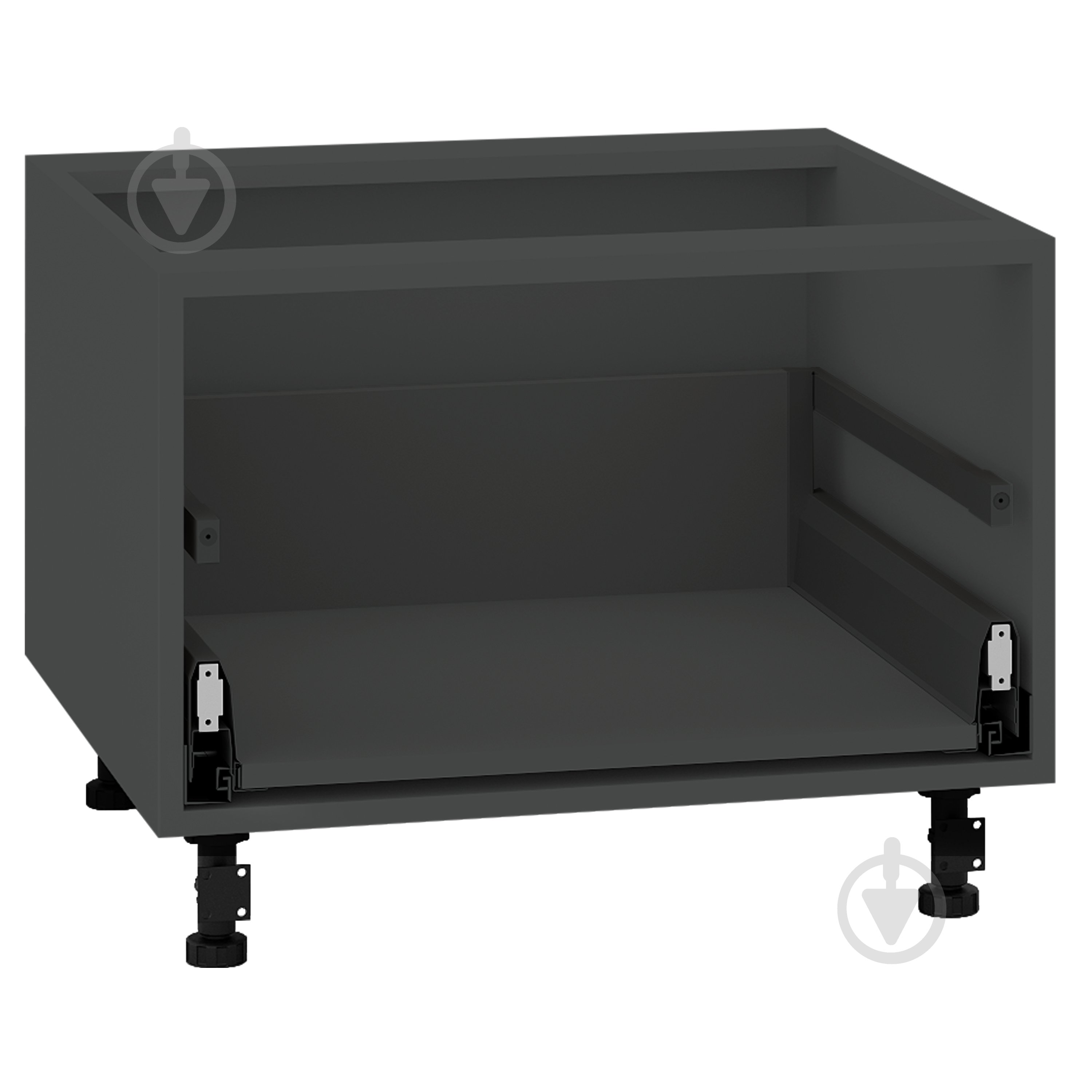 Тумба нижняя LuxeForm с тандембоксом Hettich 600x460x507 мм графит - фото 1