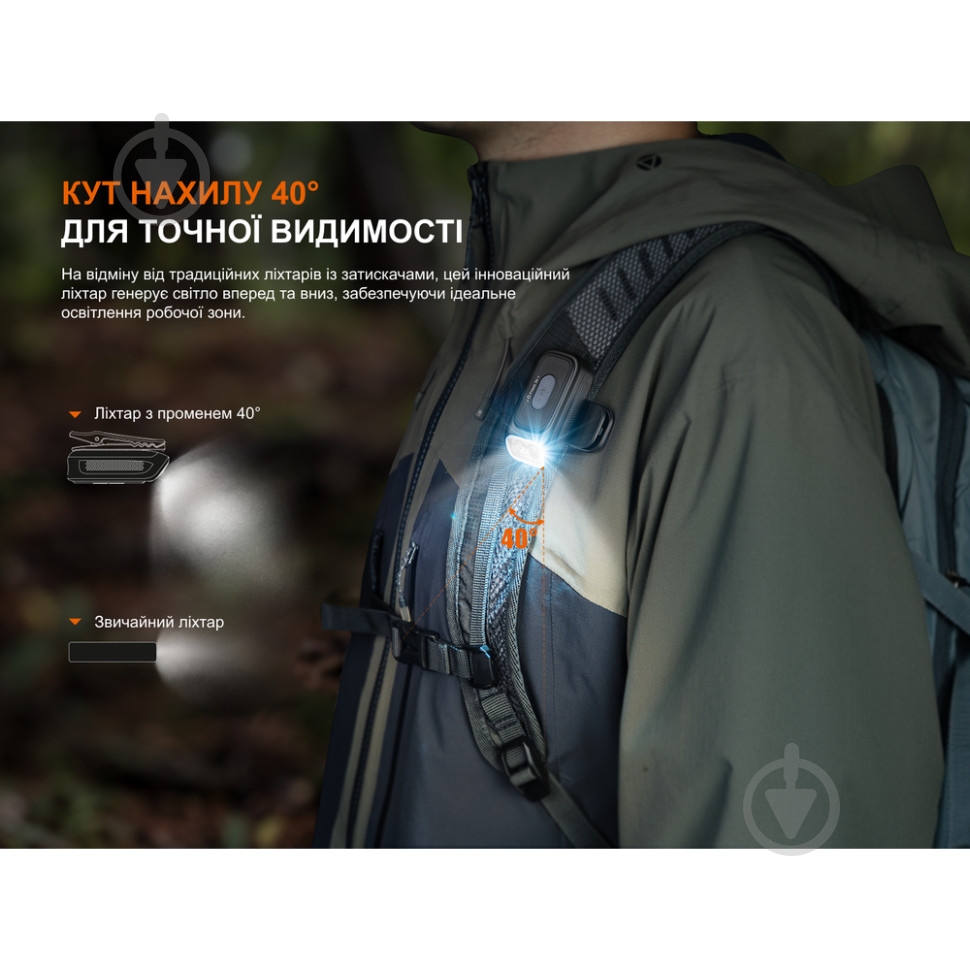 Фонарь Fenix Light 300 Lm черный E04RB - фото 9