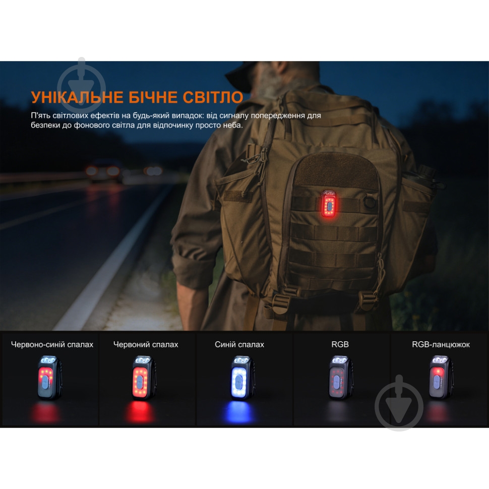 Фонарь Fenix Light 300 Lm черный E04RB - фото 13
