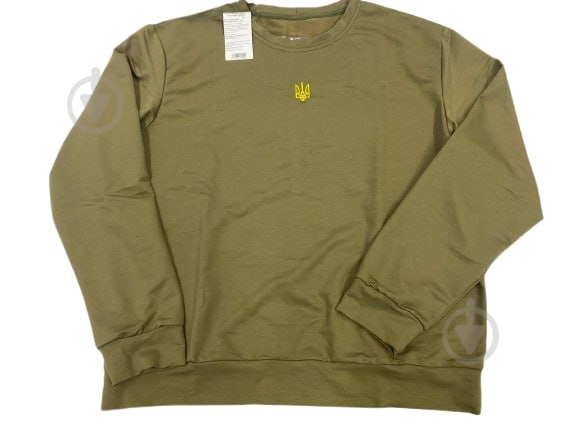 Свитшот LOGOS-Tac из двунитки с вышивкой Герб 04-06-00-0064 р.2XL хаки - фото 1