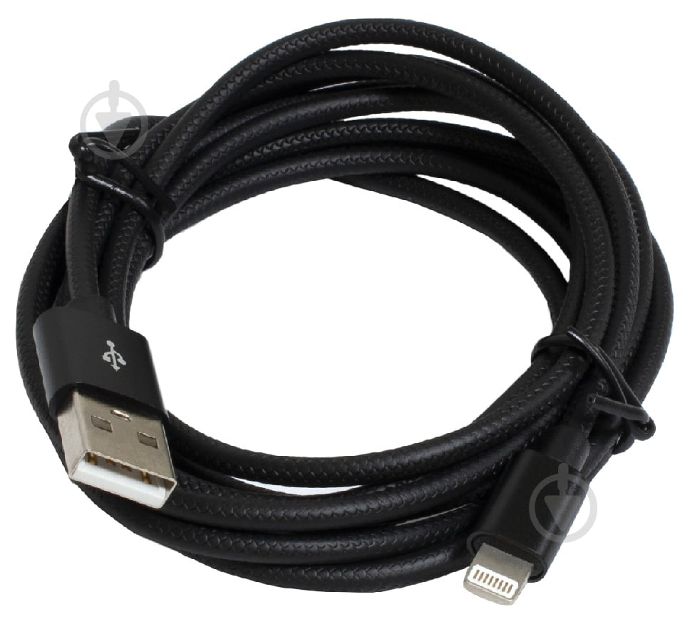 Кабель Patron USB - Lightning 2,4А 2 м black (CAB-PN-LIGHT-2M-B) - фото 1 Кабель Patron USB - Lightning 2,4А 2 м black (CAB-PN-LIGHT-2M-B) - фото 1