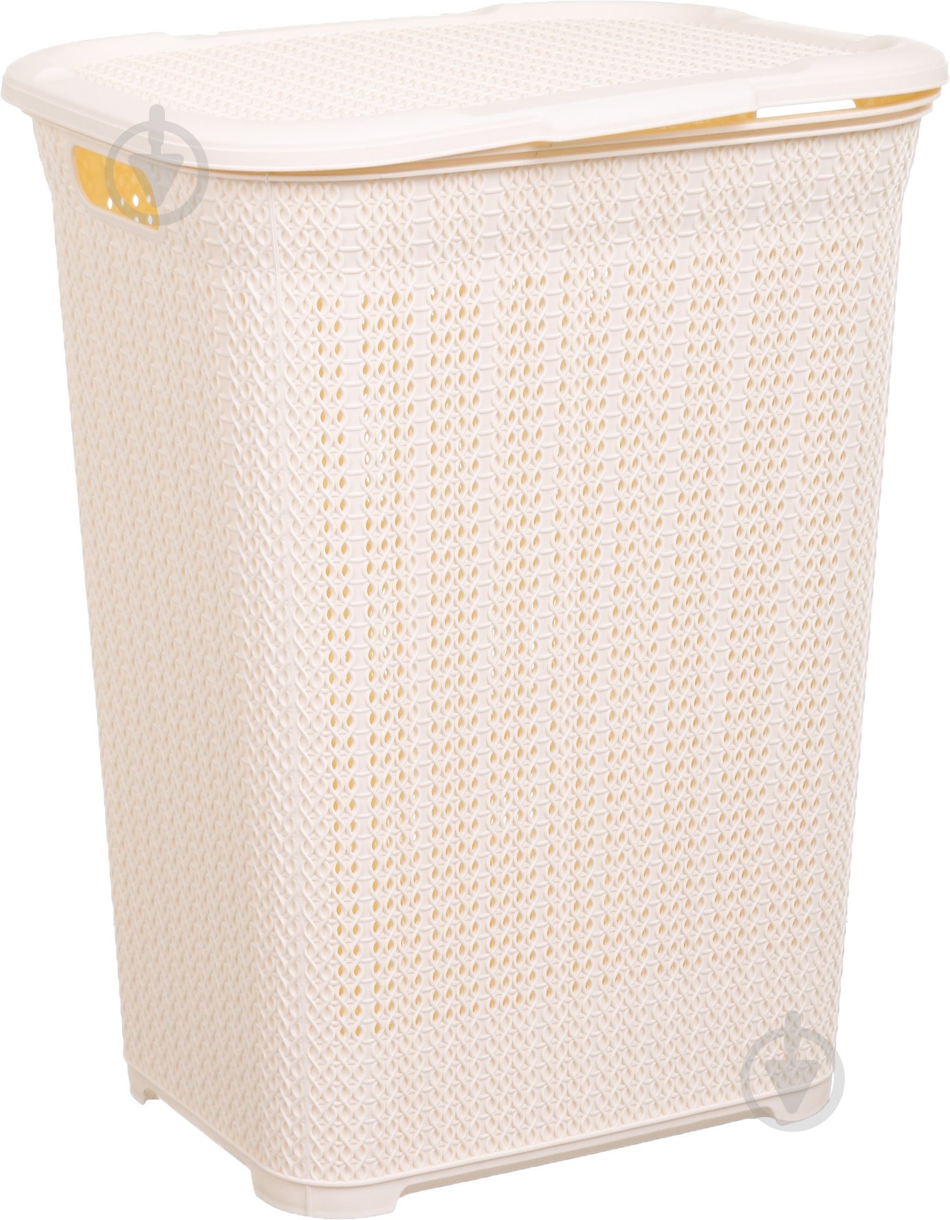 Корзина для белья FLOsoft 50 л крем - фото 1