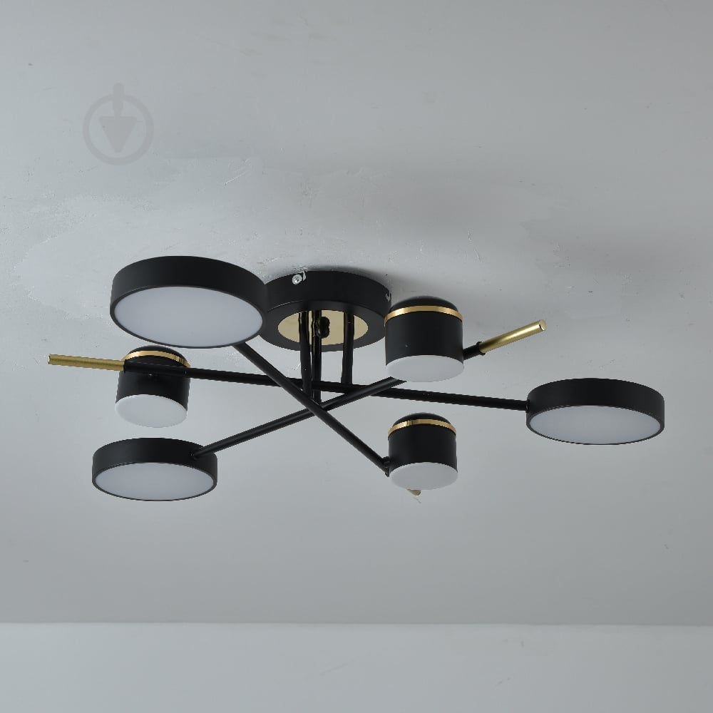 Люстра світлодіодна ARDERO Storia 6xLED-модуль чорний AL6122 - фото 6