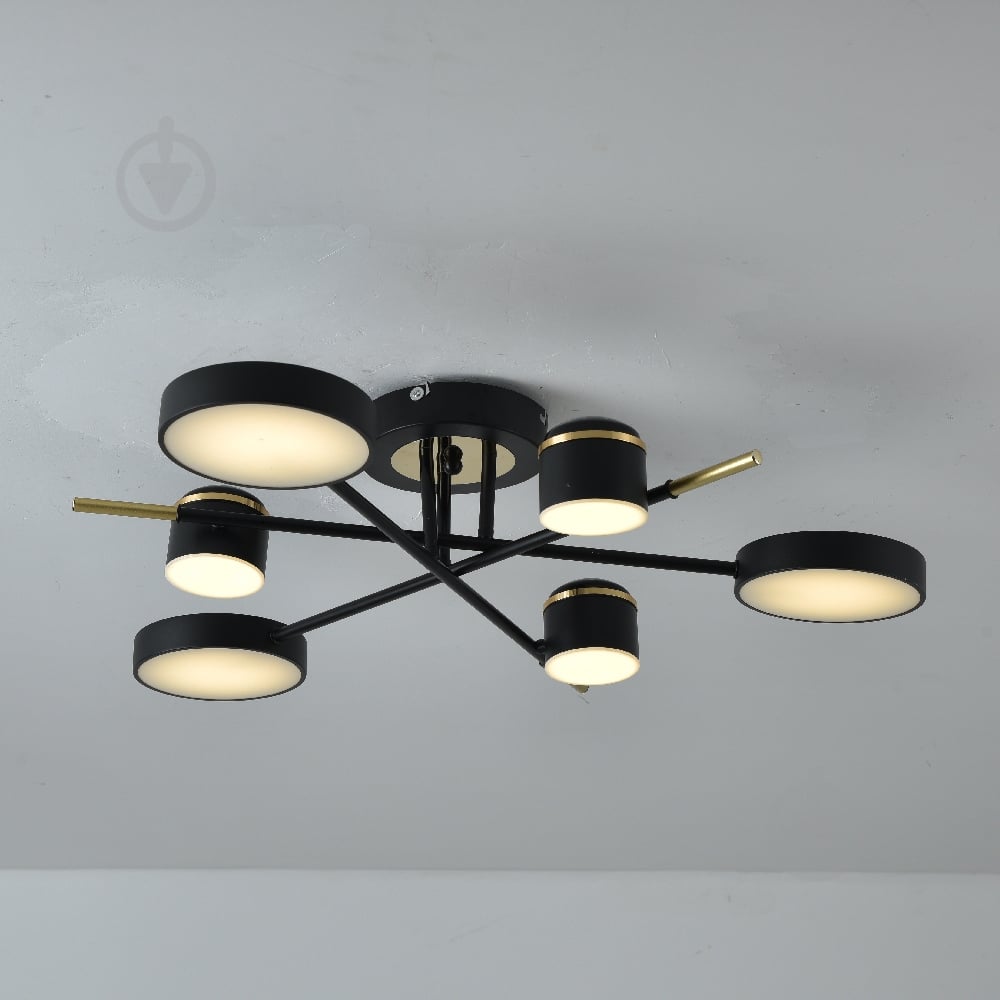 Люстра світлодіодна ARDERO Storia 6xLED-модуль чорний AL6122 - фото 4