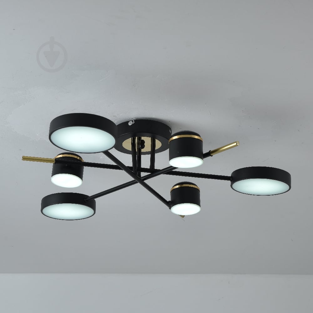 Люстра світлодіодна ARDERO Storia 6xLED-модуль чорний AL6122 - фото 2