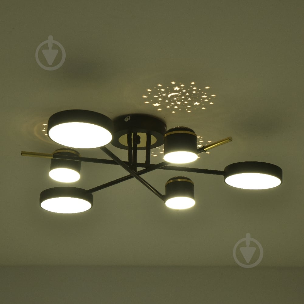 Люстра світлодіодна ARDERO Storia 6xLED-модуль чорний AL6122 - фото 3