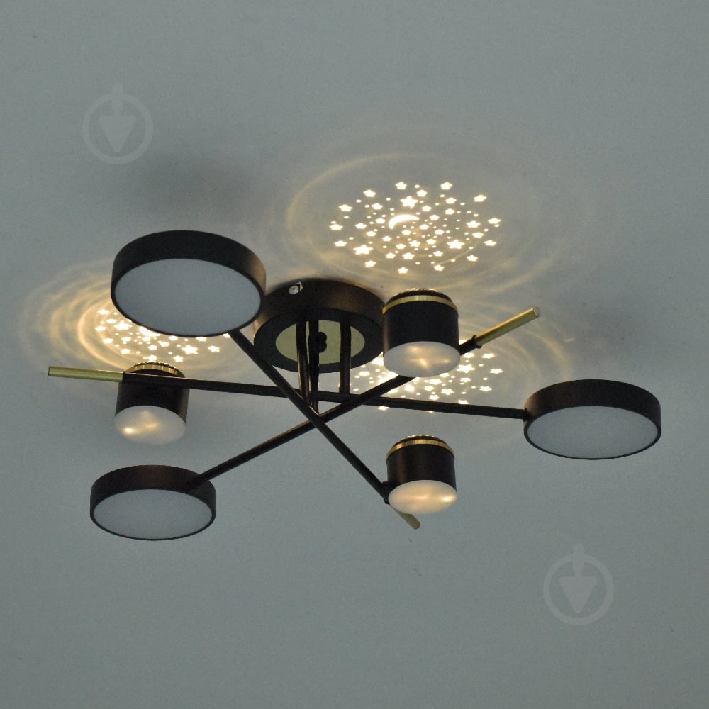 Люстра світлодіодна ARDERO Storia 6xLED-модуль чорний AL6122 - фото 5