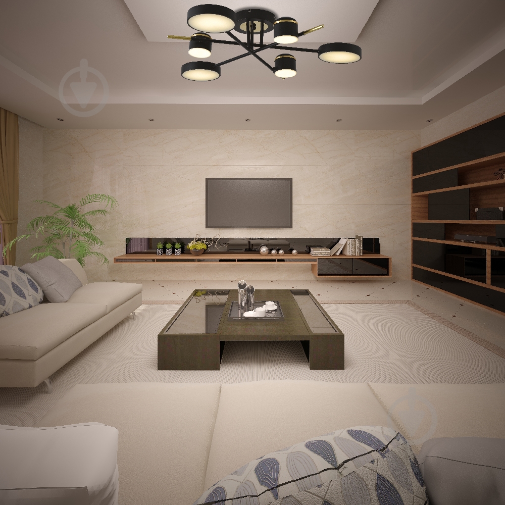 Люстра світлодіодна ARDERO Storia 6xLED-модуль чорний AL6122 - фото 8