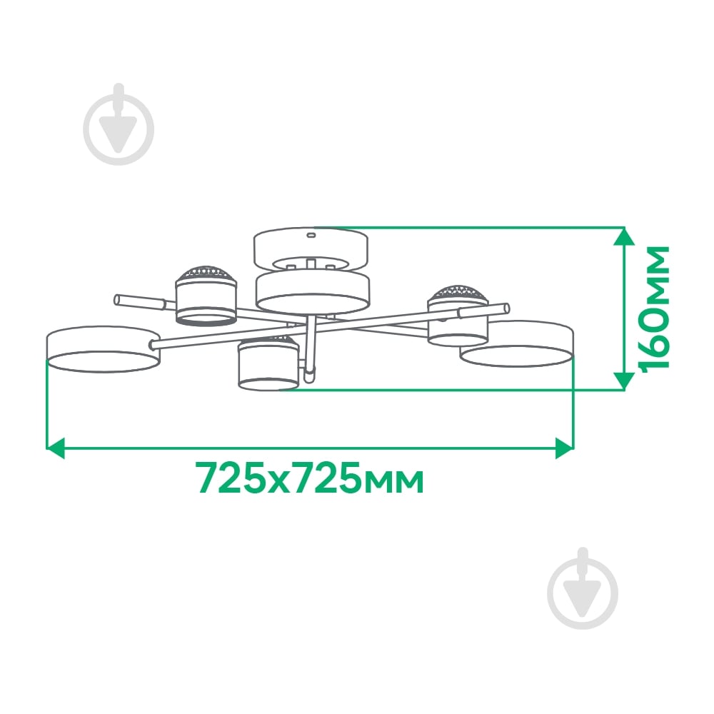 Люстра світлодіодна ARDERO Storia 6xLED-модуль чорний AL6122 - фото 7