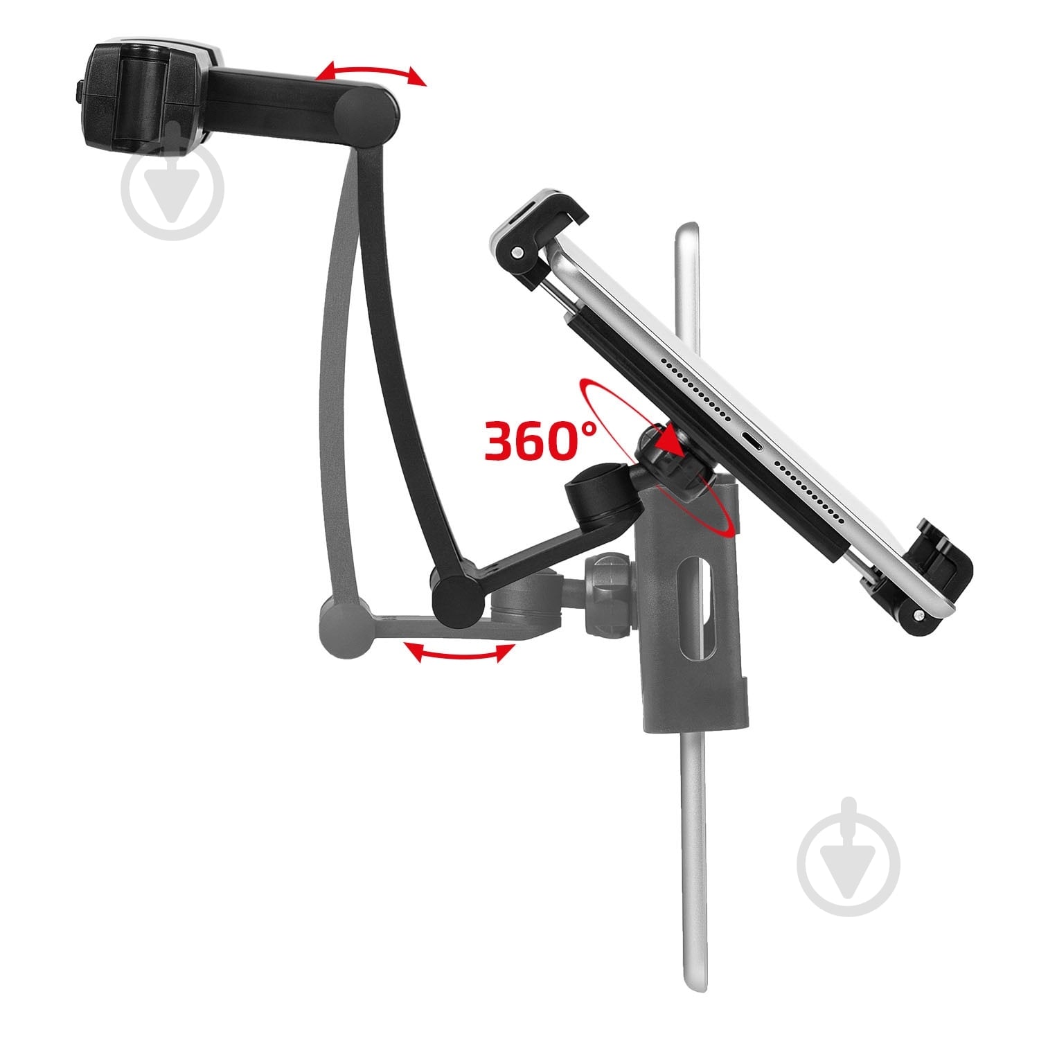Держатель для планшетов подвижный Tablet Rack Flex Pro Heyner черный - фото 2