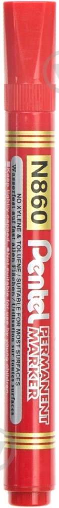 Маркер перманентный красный Pentel N860 - фото 2 Маркер перманентный красный Pentel N860 - фото 2