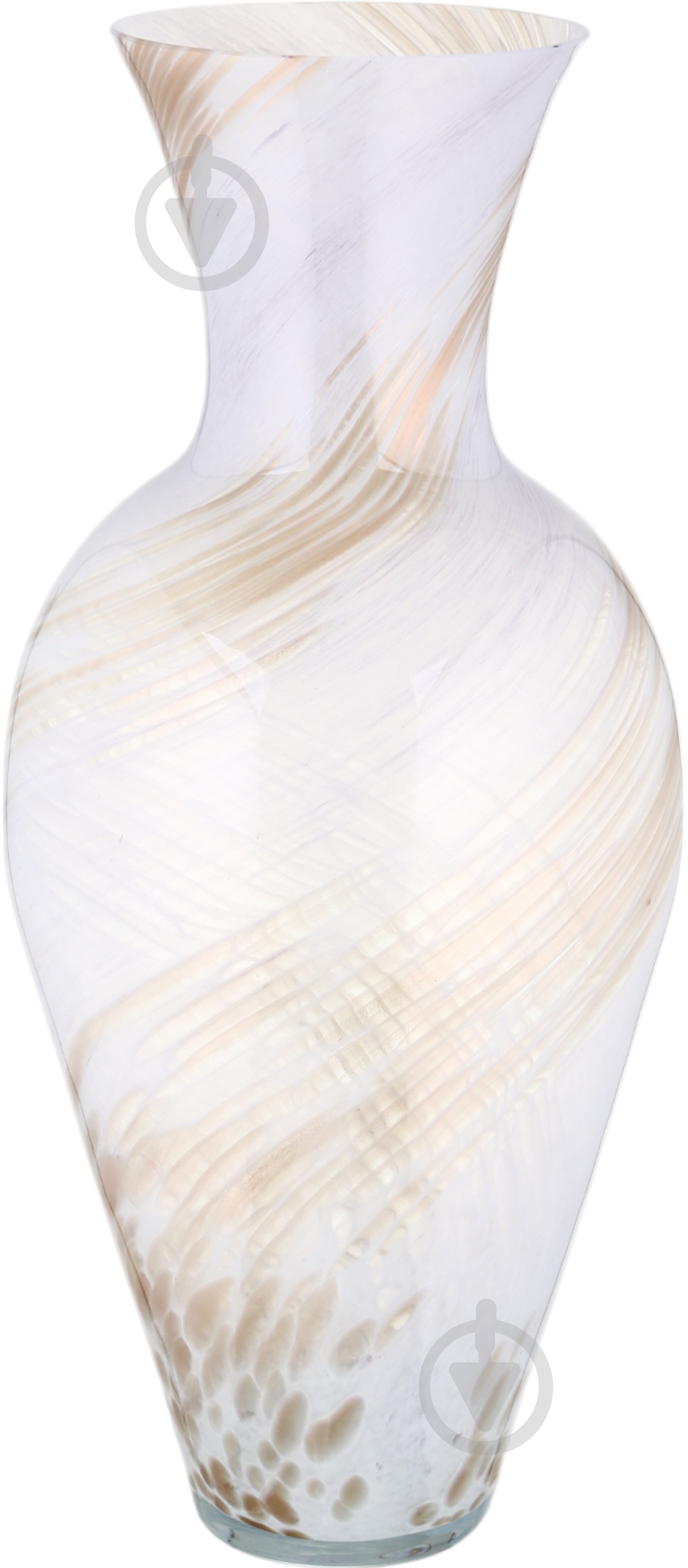 Ваза стеклянная Antonio Tammaro Twist D24 H55 55 см белая с лиловым VAS4490-1167 - фото 1 Ваза стеклянная Antonio Tammaro Twist D24 H55 55 см белая с лиловым VAS4490-1167 - фото 1
