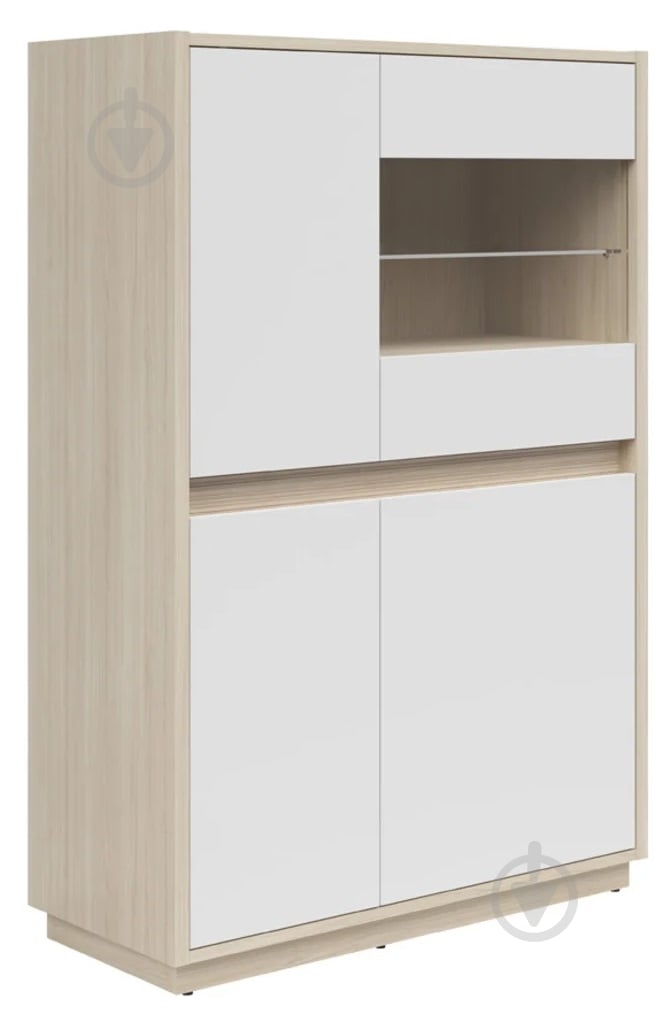 Вітрина BRW KIM 3д1W 950х1416х420 мм дуб ріва світлий / білий (S645-REG3D1W-DRJ/BI) - фото 3 Вітрина BRW KIM 3д1W 950х1416х420 мм дуб ріва світлий / білий (S645-REG3D1W-DRJ/BI) - фото 3