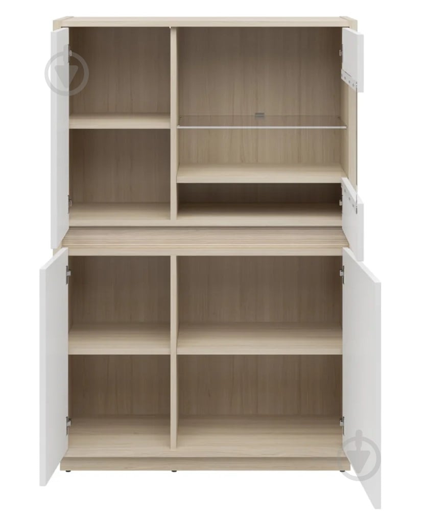 Вітрина BRW KIM 3д1W 950х1416х420 мм дуб ріва світлий / білий (S645-REG3D1W-DRJ/BI) - фото 4 Вітрина BRW KIM 3д1W 950х1416х420 мм дуб ріва світлий / білий (S645-REG3D1W-DRJ/BI) - фото 4