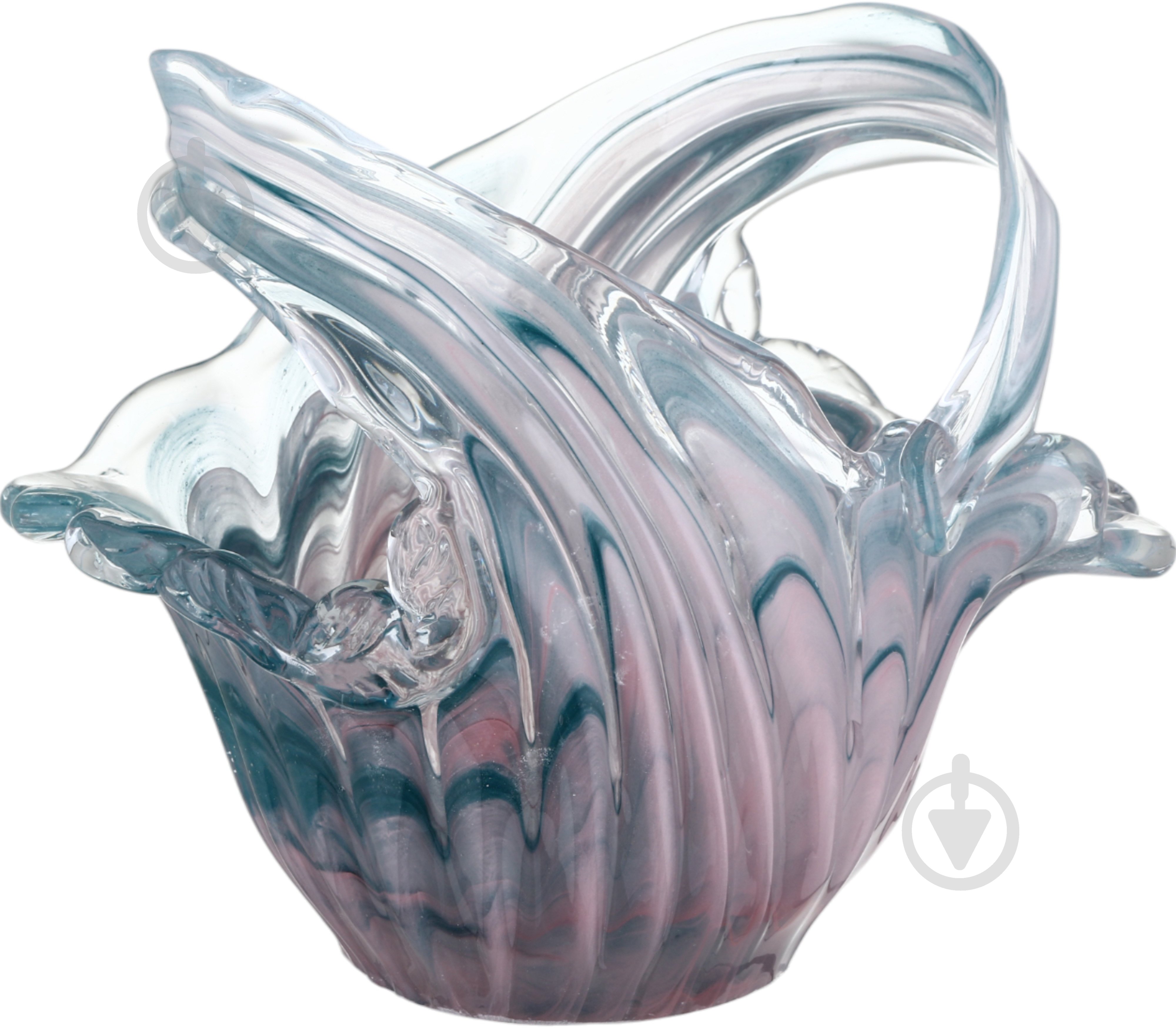 Ваза стеклянная Antonio Tammaro Abbraccio D30 H25 25 см голубая с розовым CNT8011-256 - фото 1 Ваза стеклянная Antonio Tammaro Abbraccio D30 H25 25 см голубая с розовым CNT8011-256 - фото 1