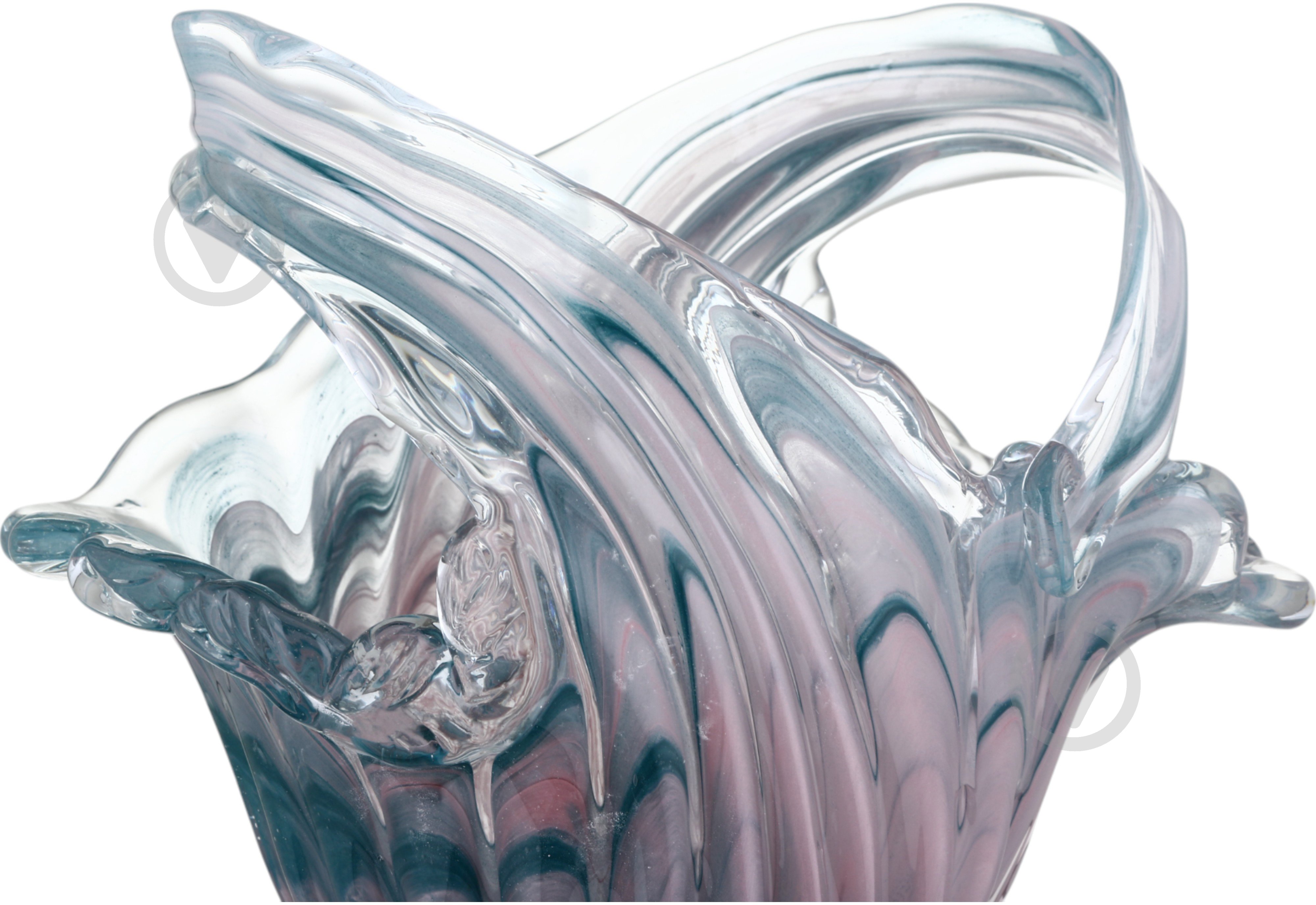 Ваза стеклянная Antonio Tammaro Abbraccio D30 H25 25 см голубая с розовым CNT8011-256 - фото 3 Ваза стеклянная Antonio Tammaro Abbraccio D30 H25 25 см голубая с розовым CNT8011-256 - фото 3