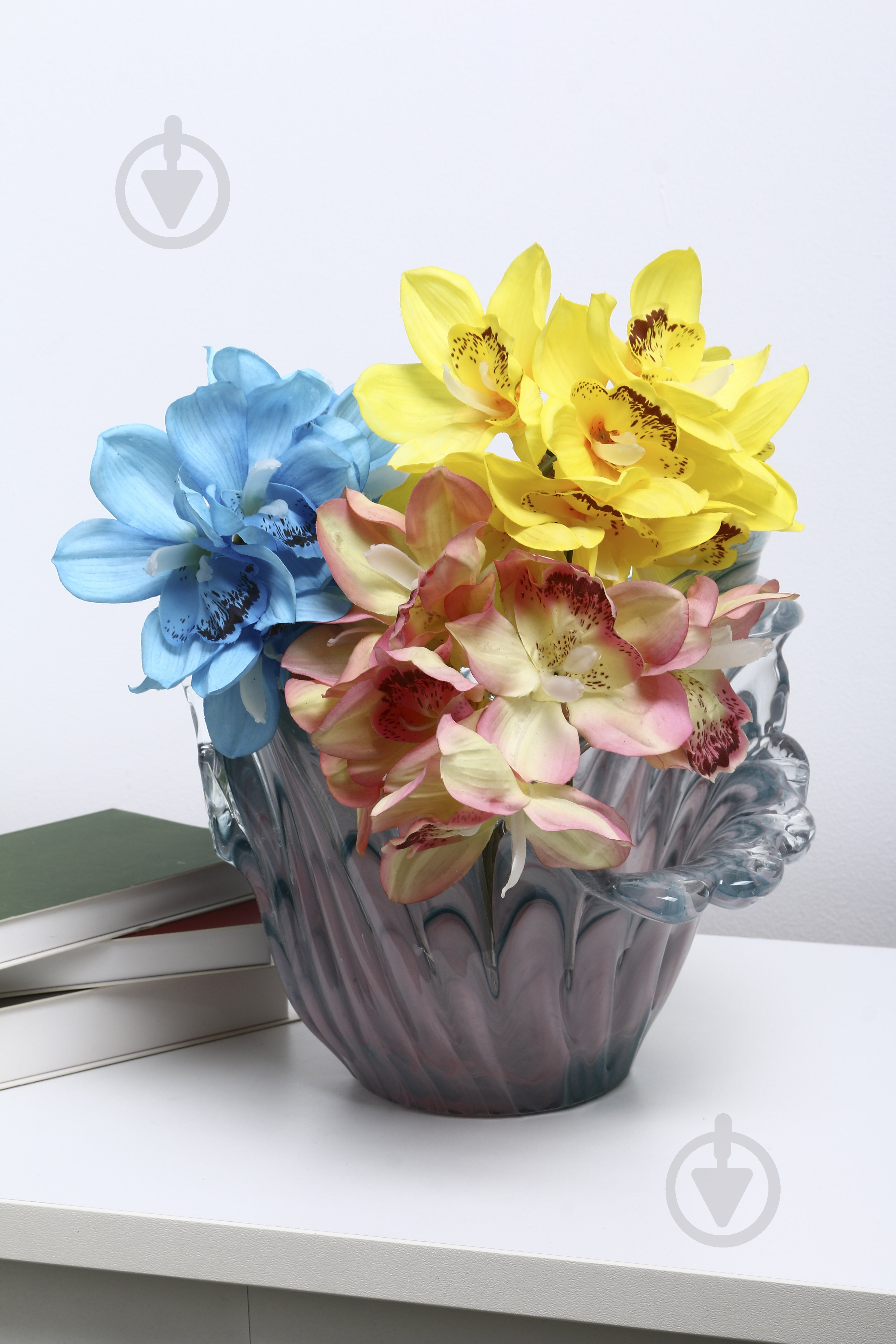 Ваза стеклянная Antonio Tammaro Abbraccio D30 H25 25 см голубая с розовым CNT8011-256 - фото 5 Ваза стеклянная Antonio Tammaro Abbraccio D30 H25 25 см голубая с розовым CNT8011-256 - фото 5