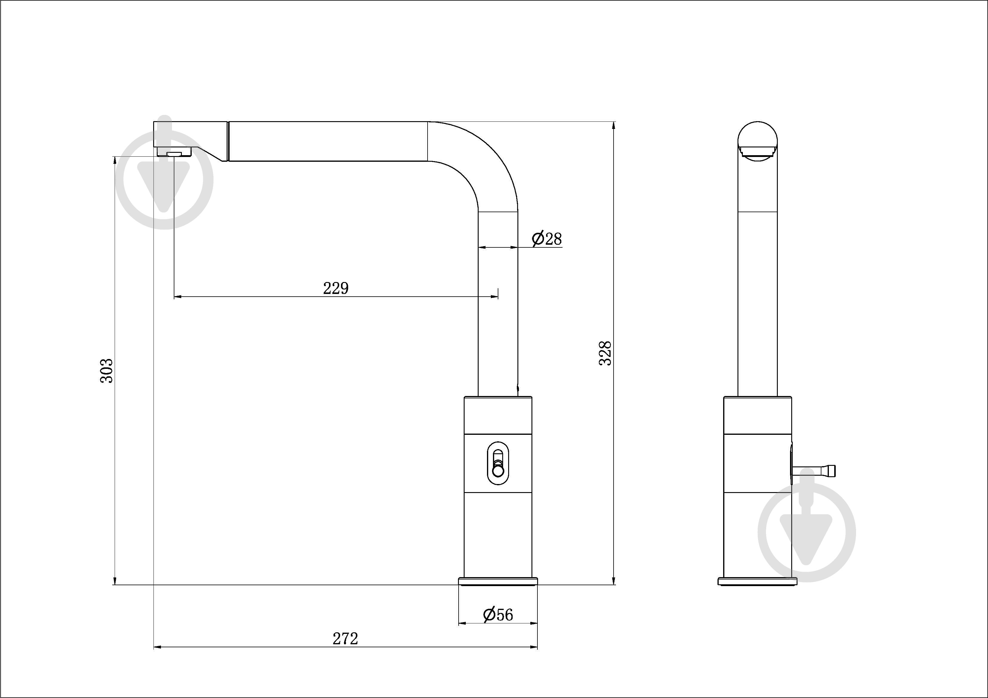 Смеситель для кухни Aqua Rodos TERNI 02 Black Matte - фото 2