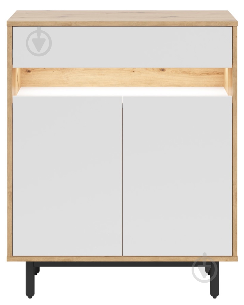 Комод BRW GAP 2д1ш 900x1080x450 мм білий/дуб артізан (S572-KOM2D1S-DASN/BI/RAL7021-FMIX70-KPL01) - фото 2 Комод BRW GAP 2д1ш 900x1080x450 мм білий/дуб артізан (S572-KOM2D1S-DASN/BI/RAL7021-FMIX70-KPL01) - фото 2