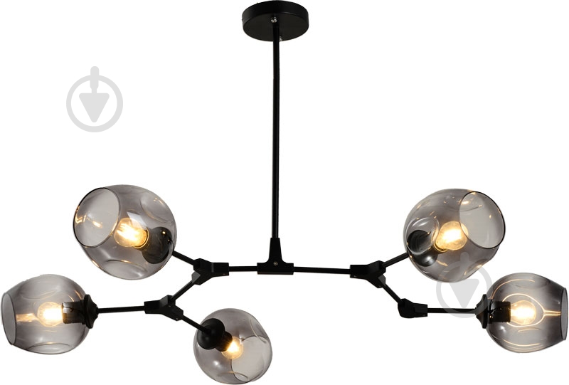 Світильник стельовий Accento lighting Molecule 5x60 Вт E27 чорний - фото 2 Світильник стельовий Accento lighting Molecule 5x60 Вт E27 чорний - фото 2