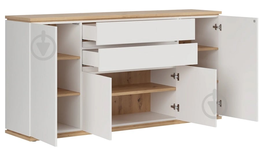 Комод BRW YAMAEL 4д2ш 1840x930x420 мм білий/дуб артізан (S570-KOM4D2S-BI/DASN) - фото 5 Комод BRW YAMAEL 4д2ш 1840x930x420 мм білий/дуб артізан (S570-KOM4D2S-BI/DASN) - фото 5