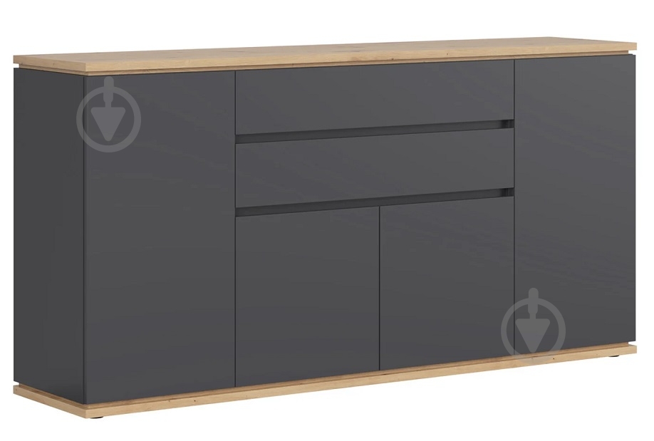 Комод BRW YAMAEL 4д2ш 1840x930x420 мм графіт/дуб артізан (S570-KOM4D2S-GF/DASN) - фото 1 Комод BRW YAMAEL 4д2ш 1840x930x420 мм графіт/дуб артізан (S570-KOM4D2S-GF/DASN) - фото 1