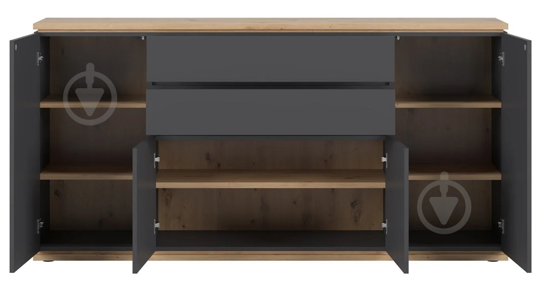 Комод BRW YAMAEL 4д2ш 1840x930x420 мм графіт/дуб артізан (S570-KOM4D2S-GF/DASN) - фото 4 Комод BRW YAMAEL 4д2ш 1840x930x420 мм графіт/дуб артізан (S570-KOM4D2S-GF/DASN) - фото 4