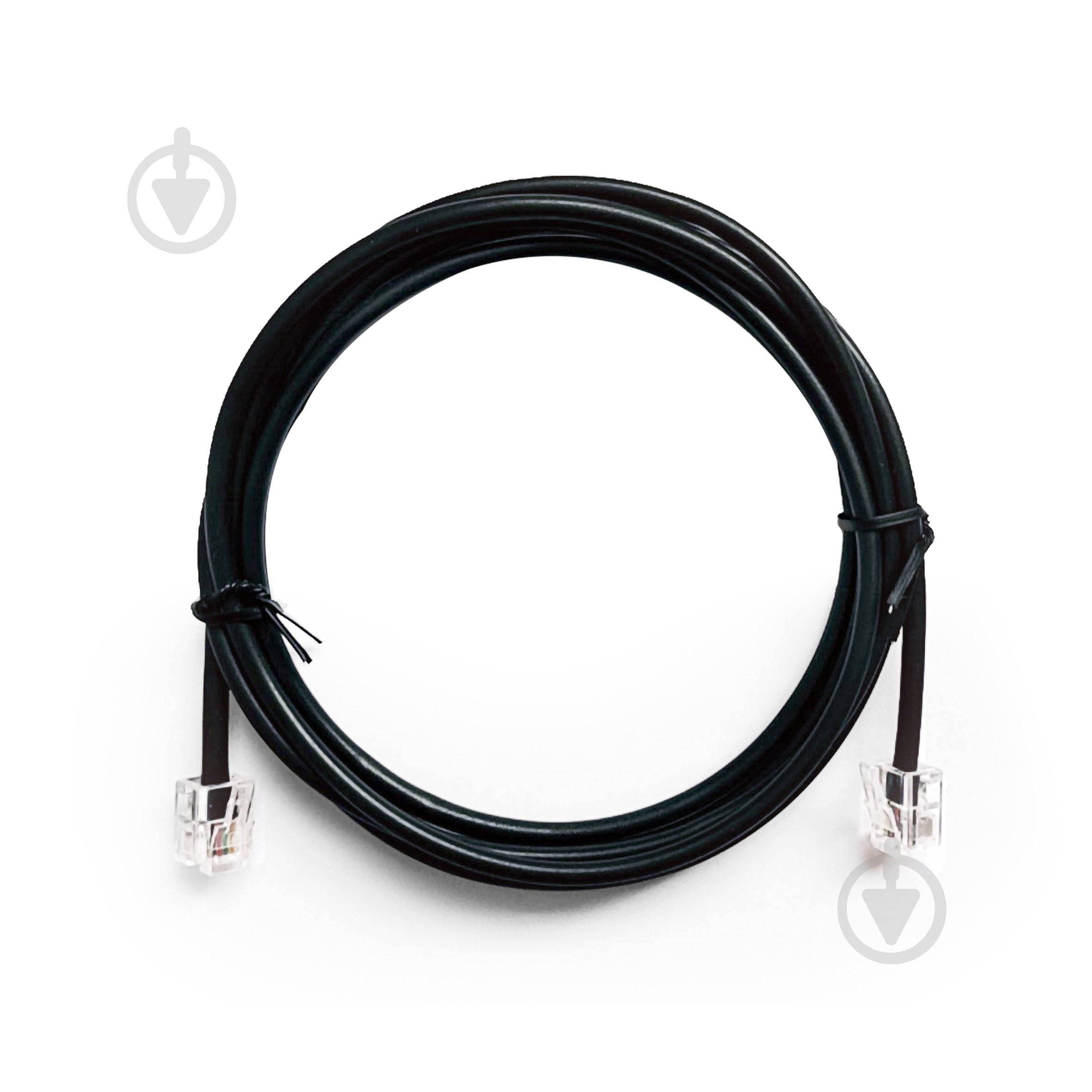 Кабель телефонный Cablexpert TC6P4CR-2M - фото 1 Кабель телефонный Cablexpert TC6P4CR-2M - фото 1