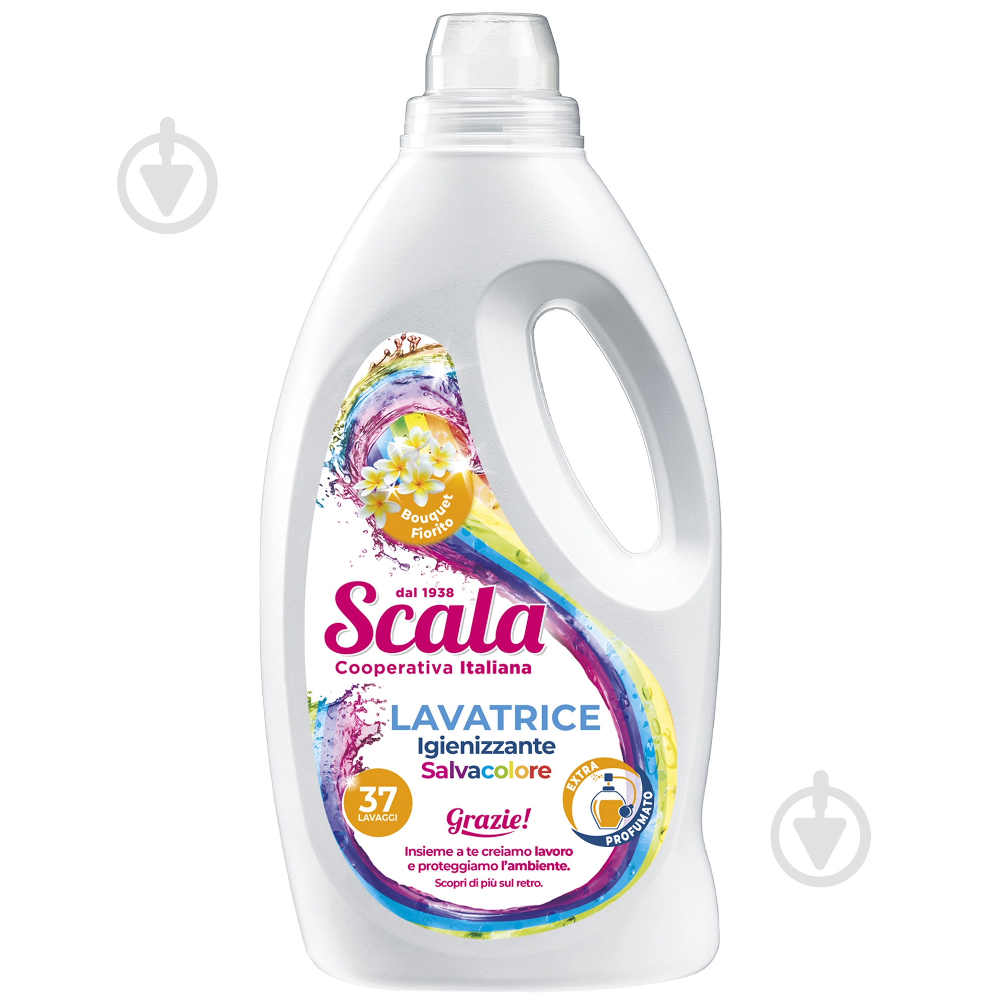 Гель для машинной и ручной стирки Scala Гель для стирки цветных вещей с фиксацией цвета Scala Lavatrice Salve Colore на 37 стирок 1500 мл 1,5 л - фото 1 Гель для машинной и ручной стирки Scala Гель для стирки цветных вещей с фиксацией цвета Scala Lavatrice Salve Colore на 37 стирок 1500 мл 1,5 л - фото 1