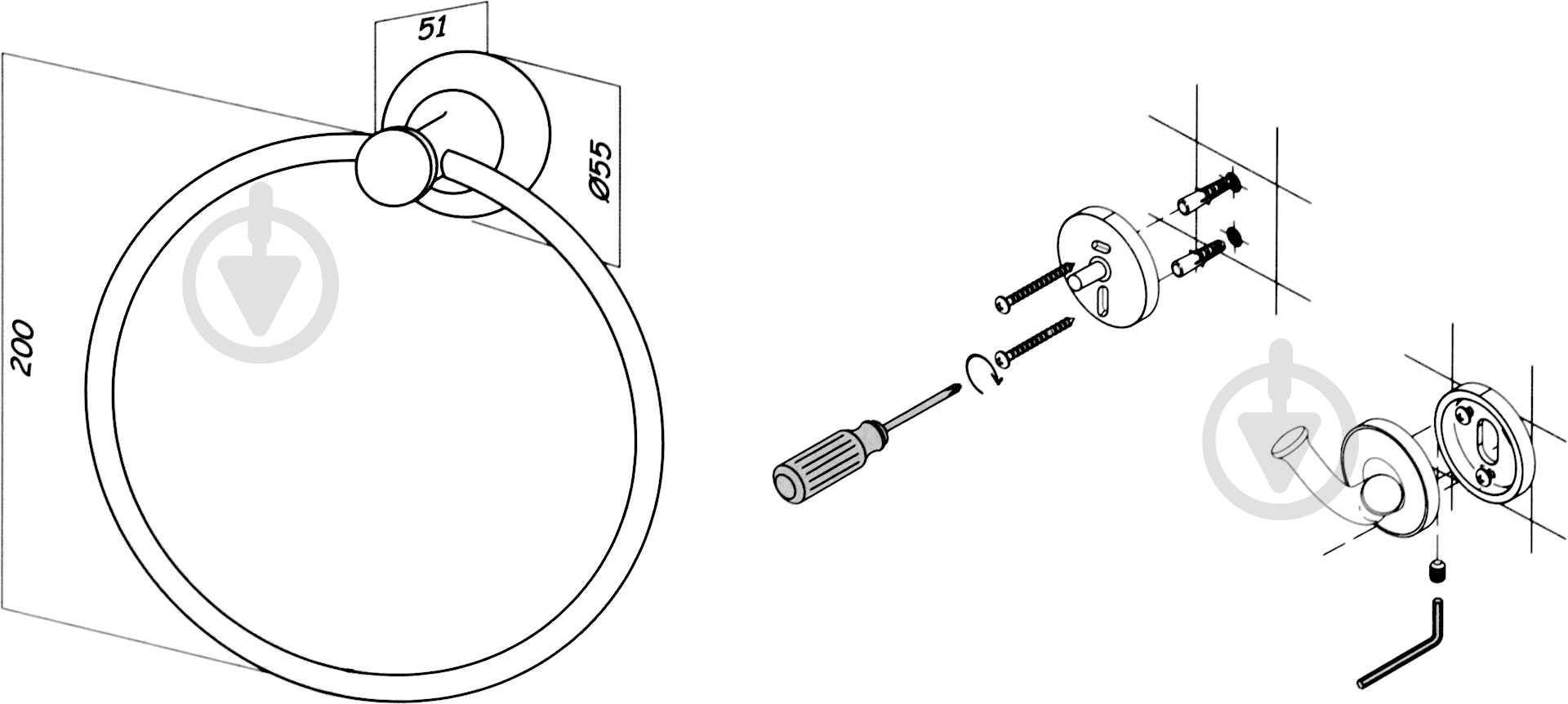 Кольцо для полотенца AM.PM Like A8034400 - фото 7 Кольцо для полотенца AM.PM Like A8034400 - фото 7