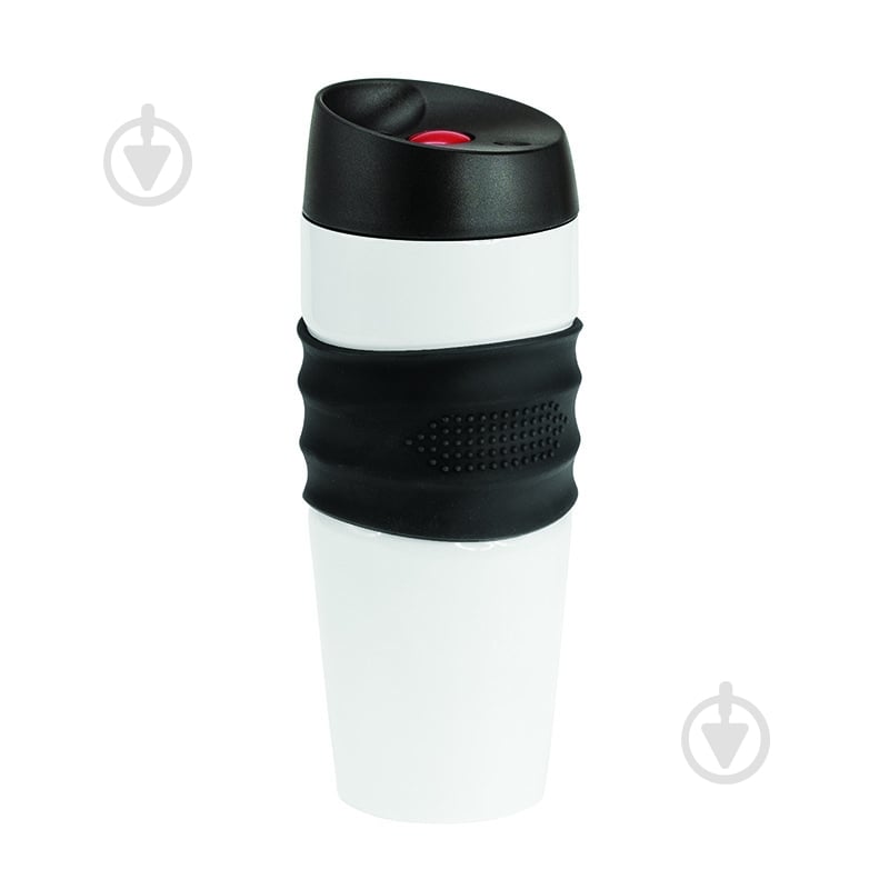 Термочашка Bergamo Mario 400 мл белый/черная - фото 1
