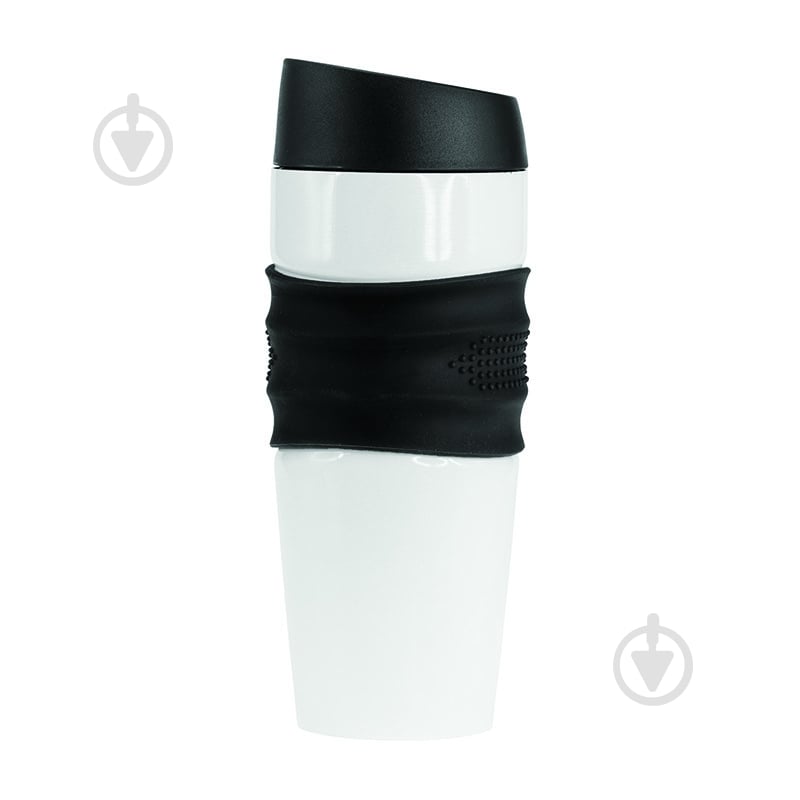 Термочашка Bergamo Mario 400 мл белый/черная - фото 3