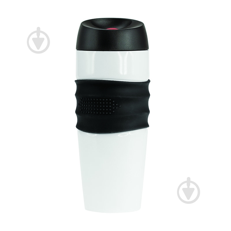 Термочашка Bergamo Mario 400 мл белый/черная - фото 2