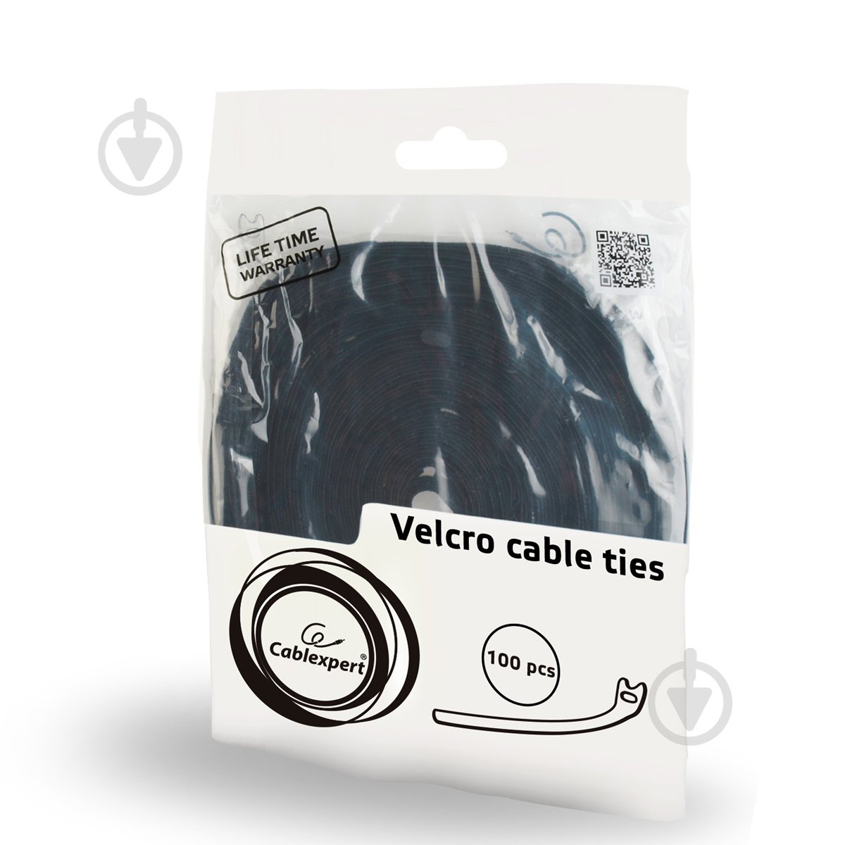 Хомут-липучка Cablexpert VT-210x12, 210 x 12 мм, 100 шт. чорний - фото 4 Хомут-липучка Cablexpert VT-210x12, 210 x 12 мм, 100 шт. чорний - фото 4