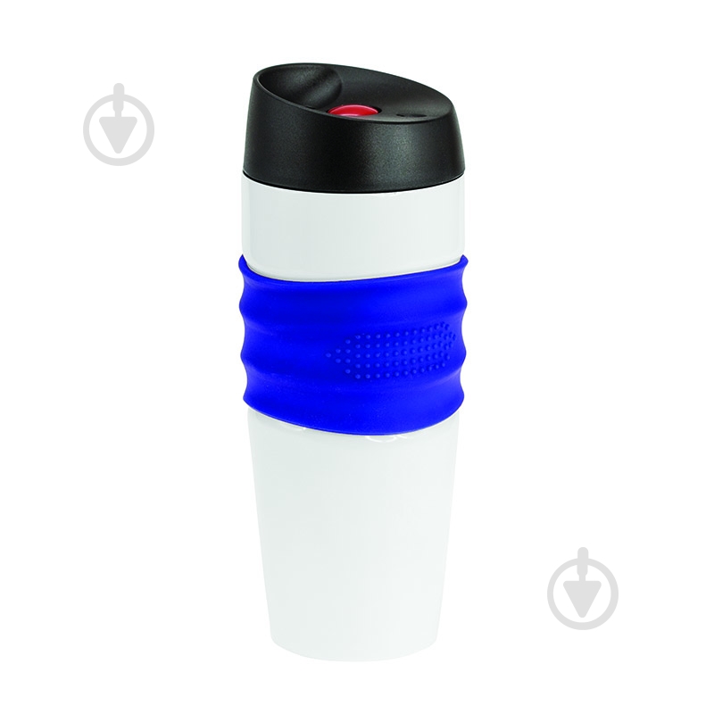 Термочашка Bergamo Mario 400 мл белый/синий - фото 1