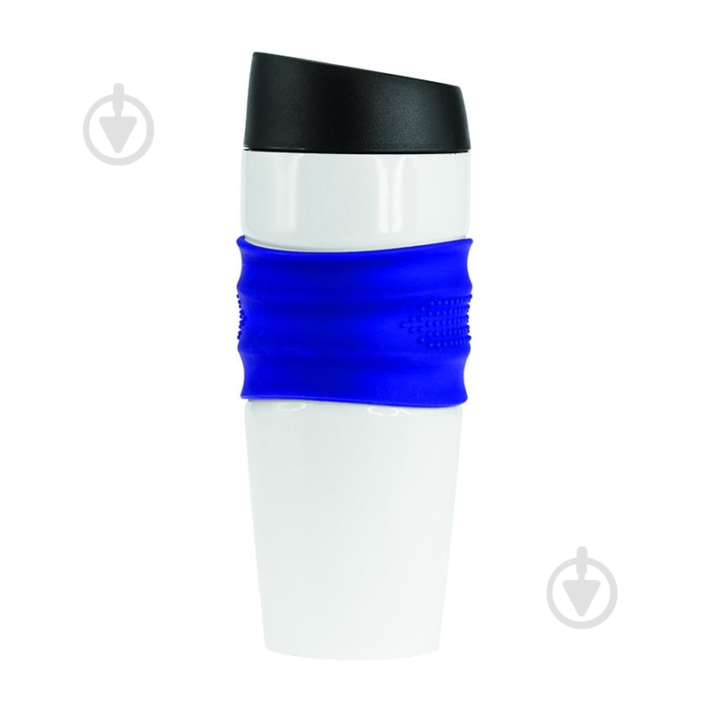 Термочашка Bergamo Mario 400 мл белый/синий - фото 3