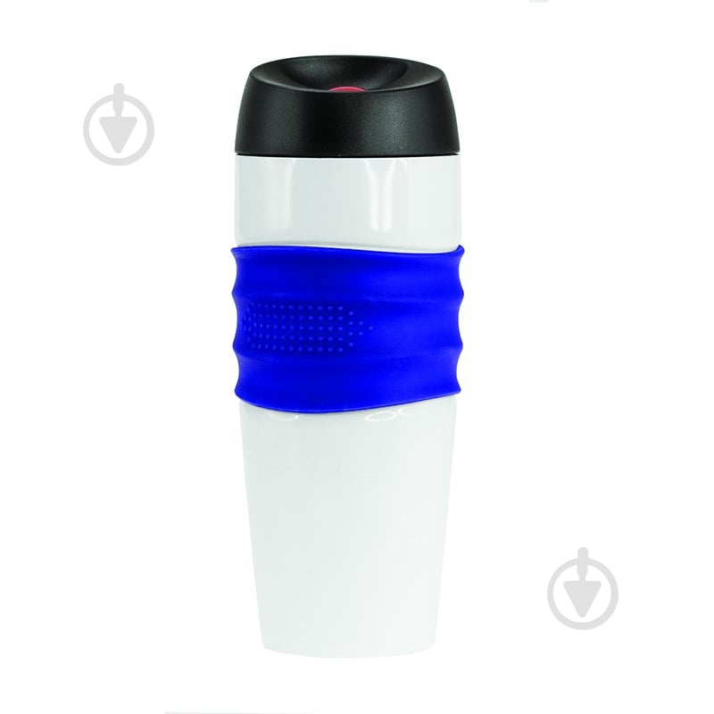 Термочашка Bergamo Mario 400 мл белый/синий - фото 2