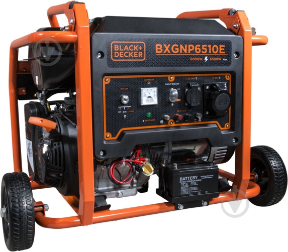 Генератор бензиновый Black+Decker BXGNP6510E 6 кВт / 6,5 кВт 230 В 6806428 - фото 3
