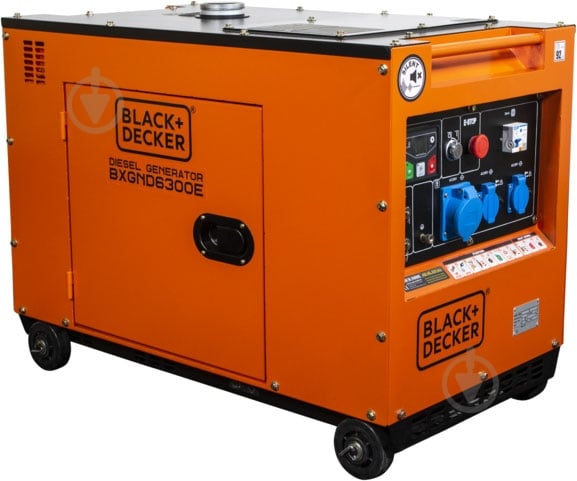 Генератор дизельный Black+Decker BXGND6300E 6 кВт / 6,3 кВт 230 В 6813624 - фото 4 Генератор дизельный Black+Decker BXGND6300E 6 кВт / 6,3 кВт 230 В 6813624 - фото 4