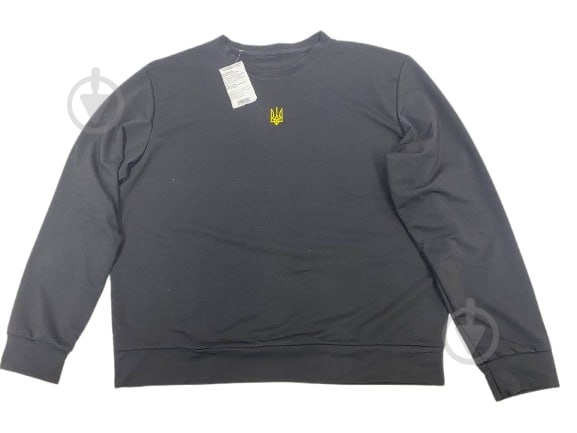 Свитшот LOGOS-Tac из двунитки с вышивкой Герб 04-06-00-0064 р.3XL черный - фото 1