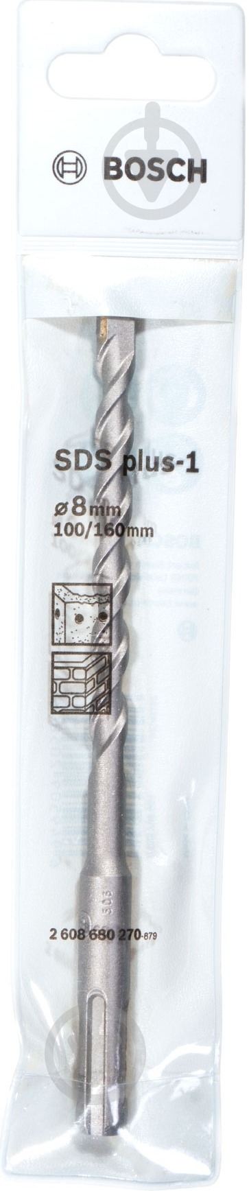 Бур Bosch 1 SDS-plus 8x100 мм 160 мм 2608680270 - фото 3